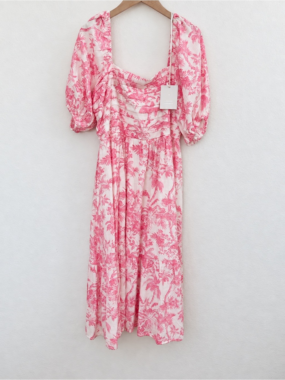 LC Lauren Conrad Pink Dress with Puff Sleeves